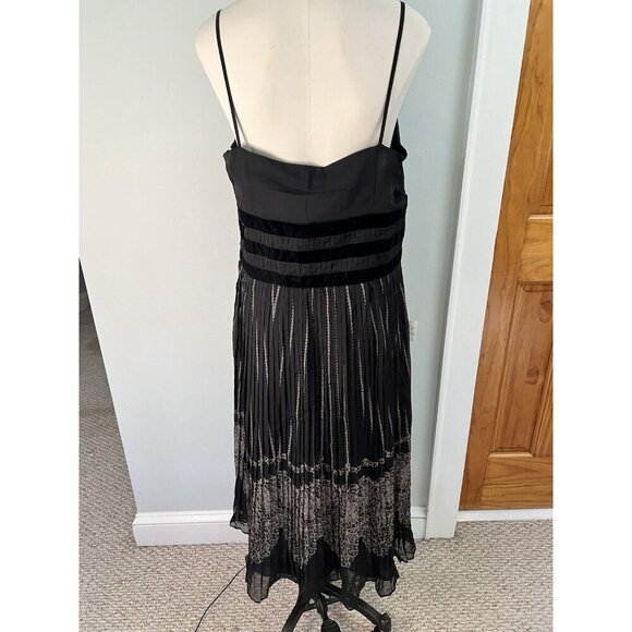 NWT Ann Taylor Loft Black Midi Cocktail Dress SZ 16 Whimsigoth - Picture 3 of 9